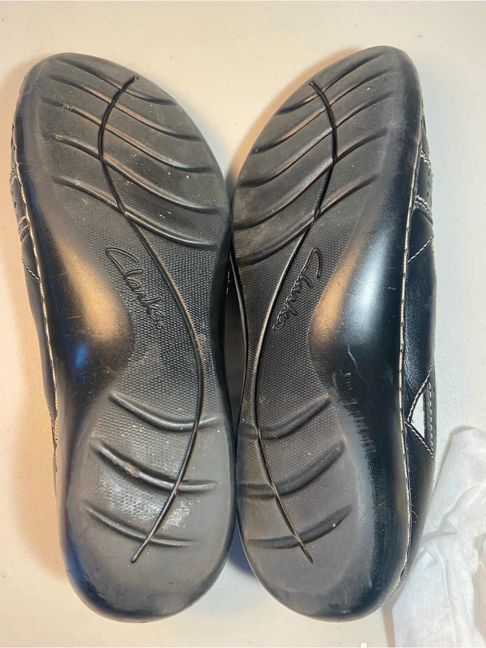 Clark’s Collection Ashland Spin Q Black Leather Shoes SZ 7.5 - Picture 12 of 13